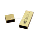 Business gifts zinc alloy Gold plating USB Shell with Logo